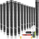 SAPLIZE Midsize Golf Grips 13-Pack Kit, Wrapped Rubber Golf Club Grips for Comfort and Enhanced Control, Reduces Hand Vibration-Includes Replacement Grip Kit