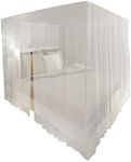 vidaXL White Mosquito Net Set - Square, Lightweight, Easy Installation, Made of 100% Polyester