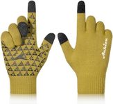 Achiou Winter Gloves for Men Women, Touch Screen Texting Warm Gloves with Thermal Soft Knit Lining,Elastic Cuff