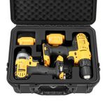 Case for Dewalt Cordless Drill/Impact Driver Set - Waterproof Hard Tool Box for Taladro Dewalt, Power Tool Kit Bag for Dewalt Atomic 20V Max Cordless Drill Set/Impact Driver/Battery/Charger(Case Only)