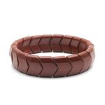 POWER IONICS Brown Tourmaline Healing Beaded Stretch Bracelets for Men/Women, 20cm, High Elastic Size, Jewellery Gift Box