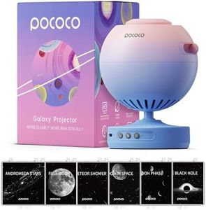 POCOCO Galaxy Projector + Moon and Stars Discs (6 Pieces)