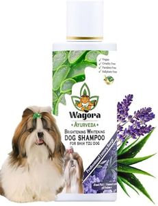 Wagora Ayurveda Brightening Whitening Dog Shampoo for Shih tzu Dog for Conditioned, Soft, Smooth Coat & Hair Conditioning | Naturally Pet Shampoo Shiny and Soft Fur for Puppies and Dogs - 100ML