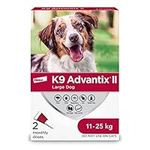 K9 Advantix II Flea and TickTreatment for Large Dogs weighing 11 kg to 25 kg (24 lbs. to 55 lbs.) - 2 pack