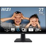 MSI PRO MP275 27 Inch Full HD Office Monitor - 1920 x 1080 IPS Panel, 100 Hz, Eye-Friendly Screen, Built-in Speakers, Tilt-Adjustable - HDMI 1.4b, D-Sub (VGA)