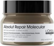 L'Oréal Professional Absolut Repair Molecular Rinse off Hair Mask, Conditioner Mask For Extra Detangling, For All Damaged Hair Types, 250ml