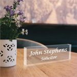 Personalised Name Desk Plate Plaque/Sign for Work/Home/Office (12 cm W x 4 cm H x 12 mm D)