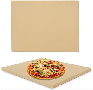 COYMOS Pizza Stone Heavy Duty Ceramic Baking Stone for use in Oven & Gril - Thermal Shock Resistant, Ideal for Baking Pizza, Bread, Cookies, Rectangular Cooking Stone 15x12 Inch. (Bonus Free Scraper)