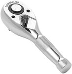 TOMMARS 1/2-Inch Drive Stubby Ratchet Mini Ratchet Quick-Release Head 72-Tooth