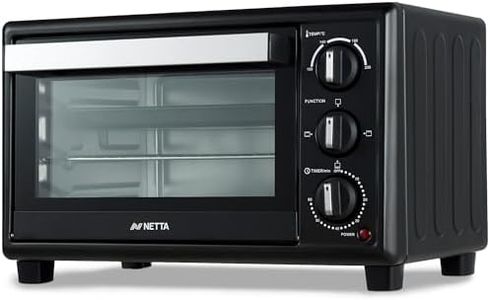 NETTA Mini Oven 20L Portable Electric Grill - Multi Cooking Function Grill and Bake - Adjustable Temperature Control, Timer - 1380W