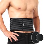 Umbilical Hernia Belt with 2x Compression Pads, Abdominal Support Binder for Men & Women Belly Compression/Incisional, Femoral, Spigelian Hernia Post Surgery Pain Relief (L/XL)