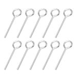 Vkinman 10Pcs 1/8 inch Allen Wrench Keychain Standard Hex Dogging Key w/Full Loop