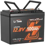 LiTime 12V 100Ah Group 24 Bluetooth LiFePO4 Lithium Deep Cycle Battery with Self Heating & Low-Temp Protection, Max. 15000 Cycles, Perfect for RV, Solar System, Trolling Motors etc (1 Pack)