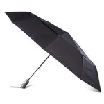 totes Recycled Large InBrella Reverse Close Folding Umbrella with Auto Open/Close Technology, BLACK, 47" Canopy, Clear Bubble Umbrella