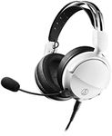 Audio-Technica ATH-GL3WH Closed-Back Gaming Headset, White, Adjustable