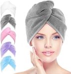 AIDEA Microfiber Hair Towel Wrap, 5