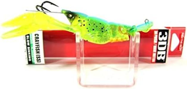 Yo-Zuri 3DB Crayfish Slow Sinking Lure, Prism Parrot, 3-Inch