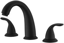 sumerain Matte Black Roman Tub Faucet with Valve, 3 Hole Deck Mount Bathtub Faucet High Flow