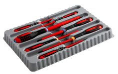 Bahco 9888S BE-9888s VDE Ergo Slot/Pozi Screwdriver Set (7 Pieces)