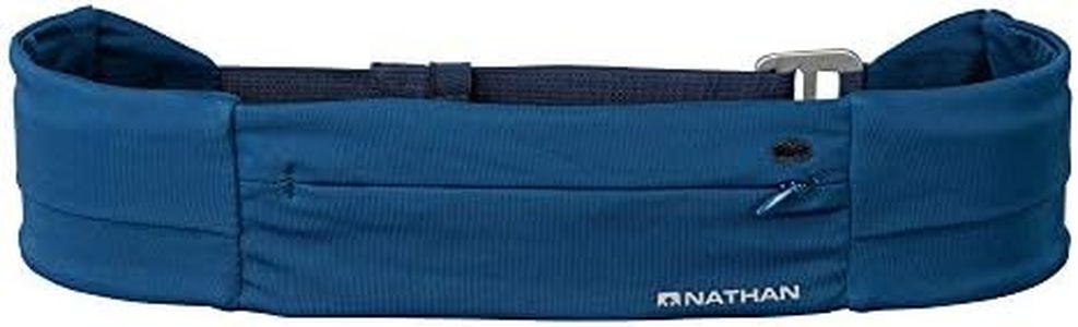 Nathan Zipster Fit Running Belt. Adjustable, Bounce Free Waist Pack. Pockets with Zippers. Runners Fanny Pack. Fits All iPhones, Android, Samsung etc. One-Size-Fits-All. for Men and Women