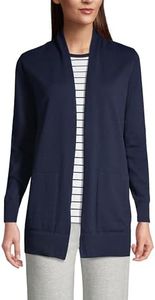 Lands' End Women's Open Long Cardigan Sweater, Radiant Navy, XX-Large Plus