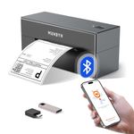 MUNBYN Shipping Label Printer Bluetooth, Postage Thermal Label Printer 4x6 for Business, Compatible with Etsy, Shopify, eBay, Royal Mail, DHL, DPD, Evri, No Ink and Toner, 129B, Grey