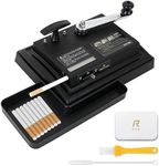 LUCYCAZ Cigarette Rolling Machine with Rolling Tray, Tobacco Rolling Machine Hand Operation Injector to Rolling Your Own Cigarettes, 100mm, Regular Tubes, King Size (Black)