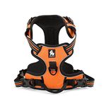 PetsUp 3M Reflective Mesh Padded Dog Vest Front Range No Pull Harness With Handle(81-107 Cm Girth) Orange - One Size