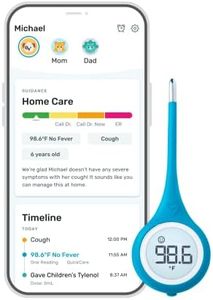 Kinsa Smart,Fever, Digital Medical Baby, Kid and Adult Termometro - Accurate, Fast, FDA Cleared Thermometer for Oral, Armpit or Rectal Temperature Reading - QuickCare