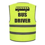 Kids Bus Driver Hi Vis Vest, Add child's name to the front, Personalised waistcoat with 3 colour options