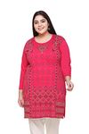 In Love Women's Cotton Kurta Printed Full Sleeve Plus Size Long T-Shirt