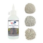 War World Scenics Mixed Grades Ballast & Track Ballast Glue Kits for Model Rail– Light Grey