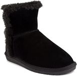 Sugar Womens Marty Faux Suede Winter & Snow Boots Black 7 Medium (B,M)