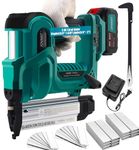 JOVANT Brad Nailer, Electric Nail Gun with 2240pcs 18 GA Nails/Staples & Nail Puller, 2 in 1 Nail Gun Battery Powered with 20V 1 * 4.0A Battery for Home Improvement & Woodworking