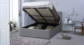 Visco Therapy Prado Gas Lift Ottoman Storage Bed in Grey (5FT King)