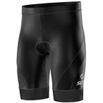 SLS3 Triathlon Shorts Mens - Padded Tri Shorts Mens Triathlon Shorts - 8" Triathalon Shorts, Quick Drying, FX Z (Solid Black, Large)