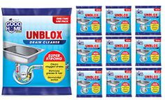 Good Home Unblox Drain Cleaner Effective Sink Cleaner, Drain Blockage Remover, Drain Pipe Cleaner(Pack of 10)