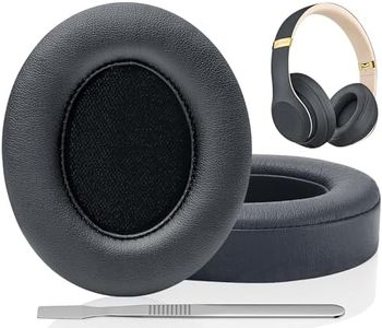 FEYCH Beats Studio Replacement Earpads 2 Pieces Noise Isolation Memory Foam Ear Cushions Cover for Beats Studio 2.0 Wired/Wireless B0500/ B0501 & Beats Studio 3.0(Titanium)