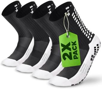 Lux Dual Grip Socks - 2-Pack Soccer Grip Socks for Men & Women with GripArray Performance & Comfort - Anti-Slip for Soccer