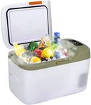 eklipt 25L Car Refrigerator, Portable Compressor Car Fridge Freezer 12/24V DC and 100-240V AC Electric Cooler with multifunctional control panel for Camping, Road Trip, Picnic, Cool Box, Down to -20℃