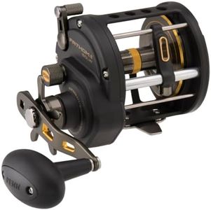 Penn, Fathom II Level Wind Saltwater Casting Reel, 50, 3.7:1 Gear Ratio, 30" Retrieve Rate, 5 Bearings, Right Hand, Black Gold