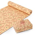 KEPLIN Wrapping Paper Roll - Premium Quality Festive Kraft Paper - Wrinkle Resistant with Unique Designs - Multipurpose Wrapping Paper for Gifts, Arts & Crafts Projects (44.5cm x 25m)