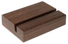 UNIQOOO 3.5" Walnut Wood Stand for 2023 Monthly Desk Calendar, Wooden Block Base, Cardstock Holder, For Office Home Retail Reception Decor, Photo Display, 10 Pack