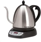 Bonavita 1L Digital Variable Temperature Gooseneck Electric Kettle for Coffee Brew and Tea Precise Pour Control, 6 Preset Temps, Café or Home Use, 1000 Watt, Stainless Steel