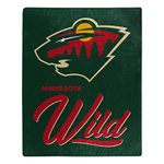 Northwest NHL Minnesota Wild Unisex-Adult Raschel Throw Blanket, 50" x 60", Signature