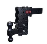 GEN-Y Hitch Solid Shank Adjustable Tow Hitch with Dual-Ball and Pintle Lock for 2.5" Receiver - 7.5" Drop - 16,000 LB Towing Capacity - 1,600 LB Tongue Weight - Black