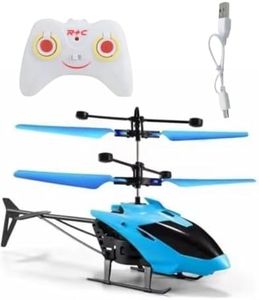 ETHEREON EMPORIA RC Helicopter with Hand Gravity Sensor, Flying Remote Control Helicopter Toy, Charging Helicopter with 3D Light & Safety Sensor for Kids Age 4+ Years I Pack of 1 (Multicolor)