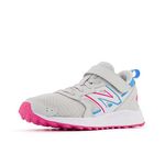 New Balance Unisex Child Fresh Foam 650 V1 Hook & Loop Running Shoe, Summer Fog/Hi-Pink, 6.5 Toddler US