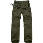 Men's Outdoor Quick Dry Convertible Lightweight Hiking Fishing Zip Off Cargo Work Pants Trousers