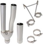 YiEC ZAN Dual Exhaust Muffler Y-Pipe Kit for Dodge Ram 1500 Hemi Pickup Trucks 5.7L 2009-2019 with 3 inch Innet and 2.25 inch Outlet Y Pipe Muffler